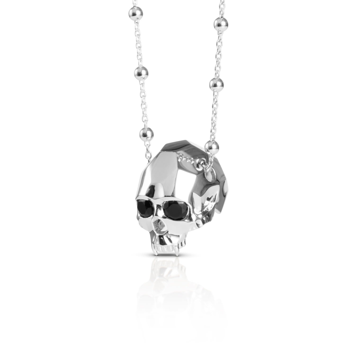 Jawless Vampire Skull Pendant Silver