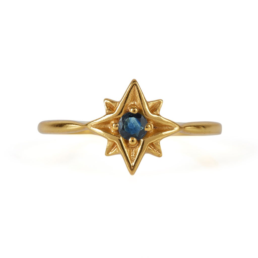 Guiding North Star Gold Vermeil Ring - Sapphire