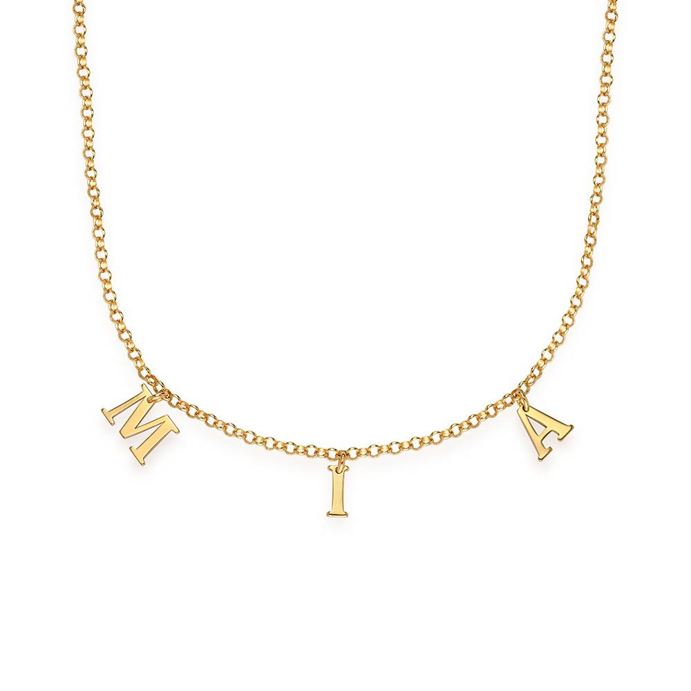 Initial Choker Name Necklace in Gold Plating