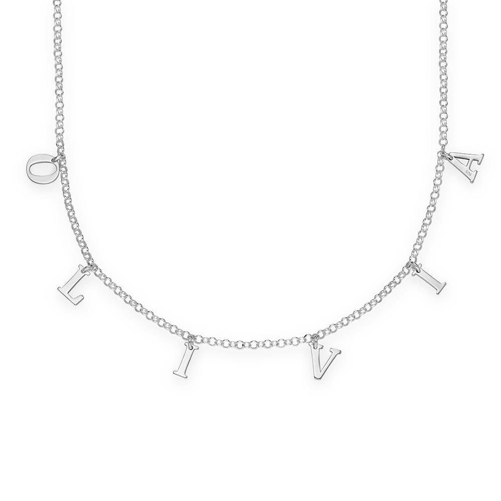 Initial Choker Name Necklace in Silver