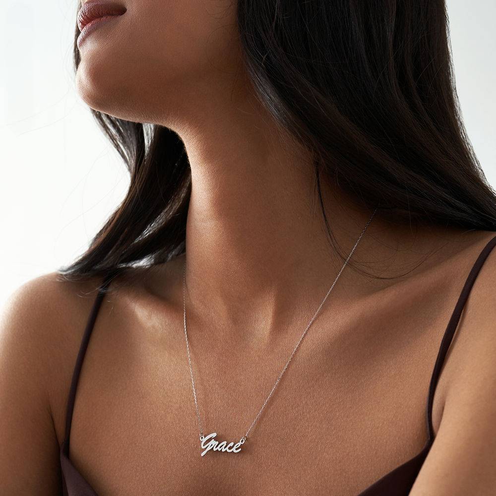 Name Necklace in 10K White Gold