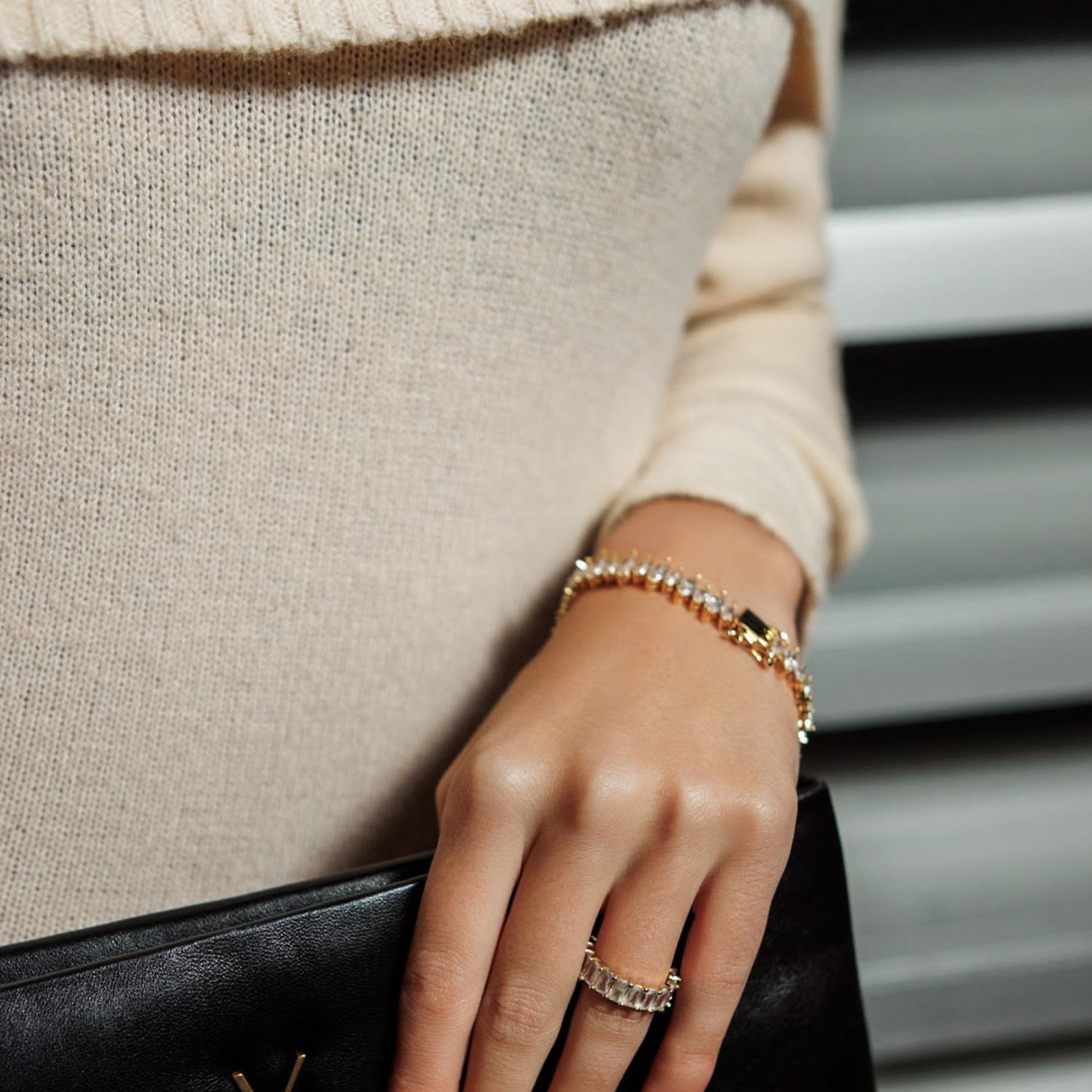 Naomi Horse Eye Tennis Chain Bracelet - Gold