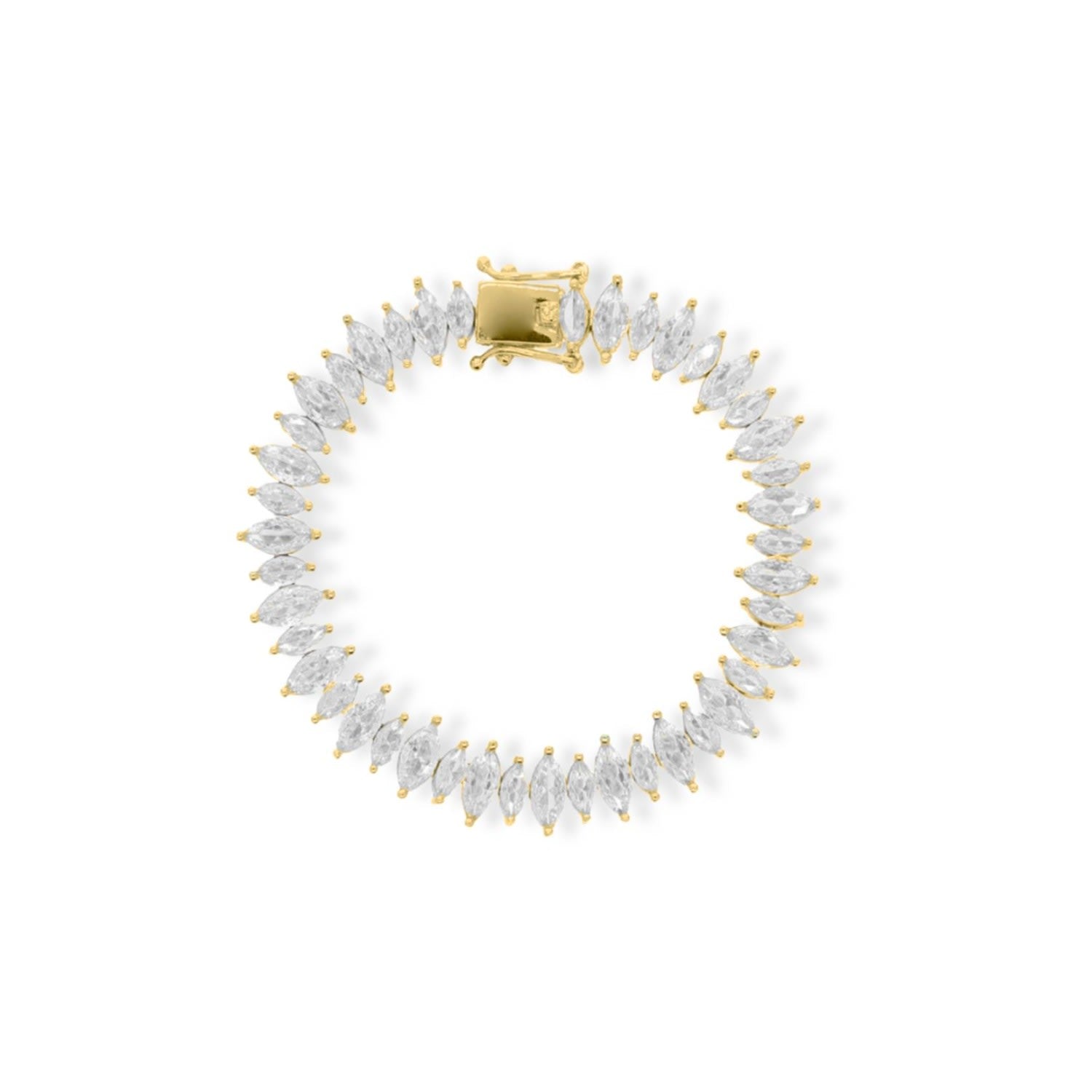 Naomi Horse Eye Tennis Chain Bracelet - Gold