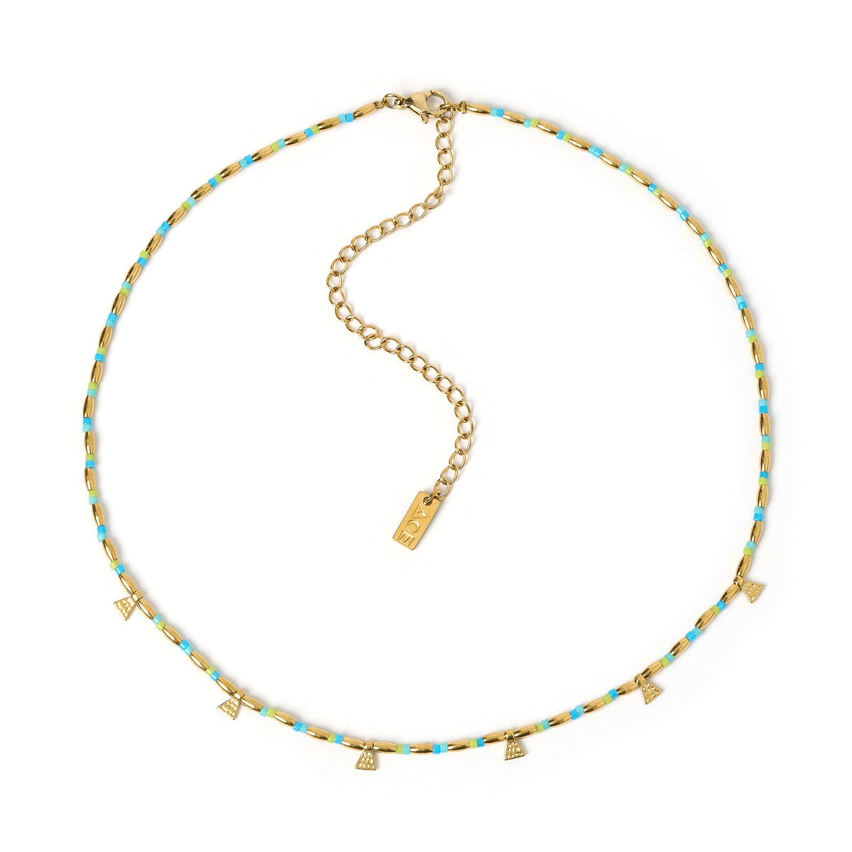Natalia Gold Necklace Ocean