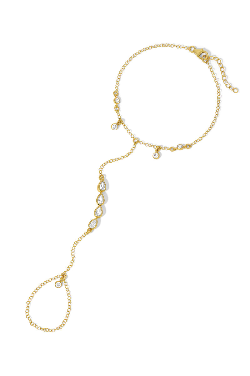 Natallia Cz Gemstone Hand Chain