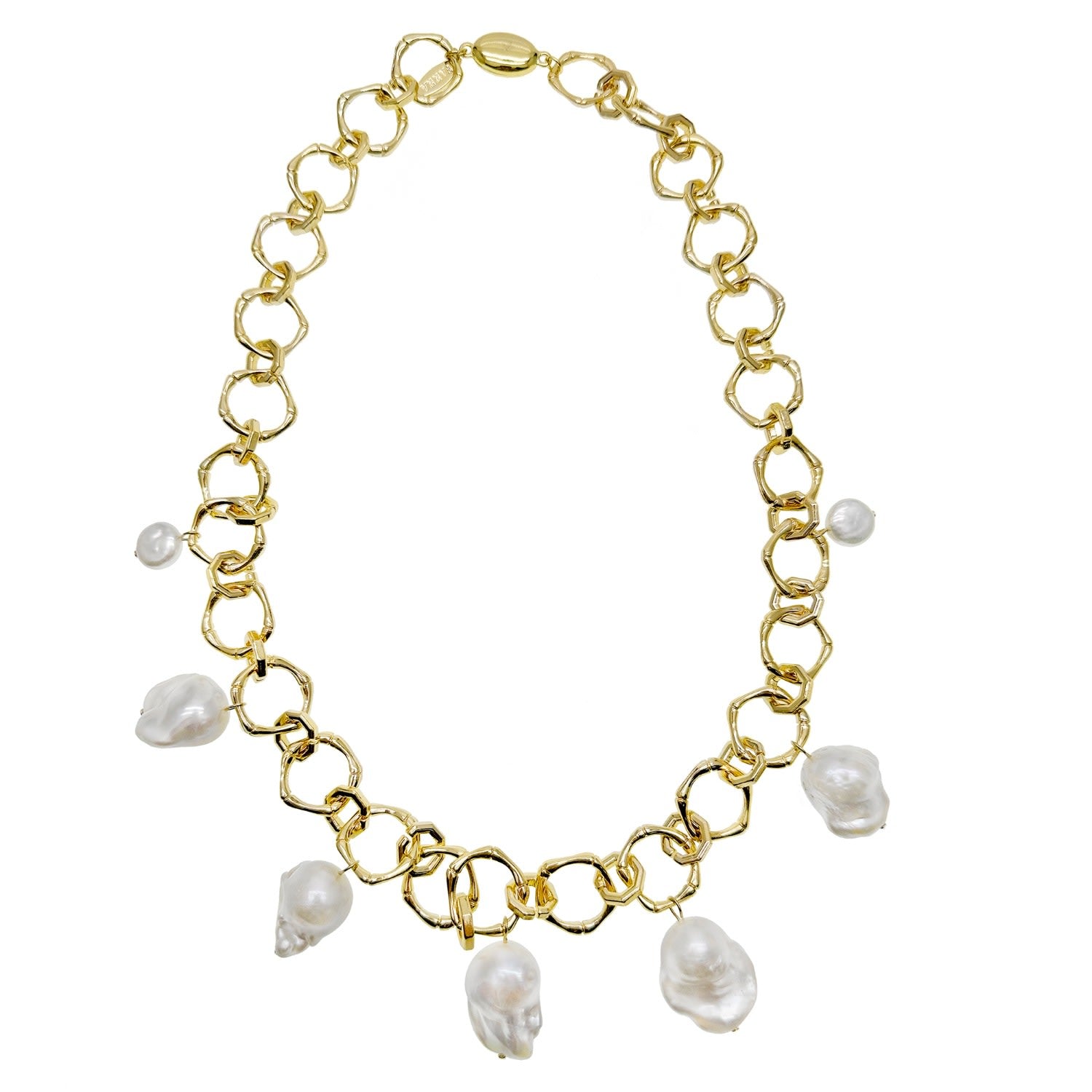 Natural Baroque Pearls Pendant Statement Necklace