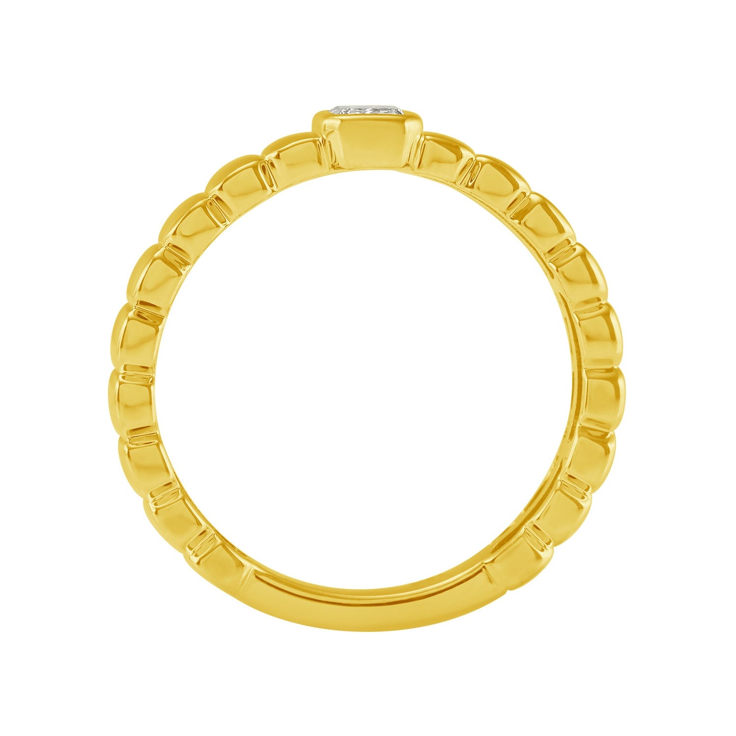 Natural Diamond Handmade Band Ring In Yellow Gold – Fine Jewelry