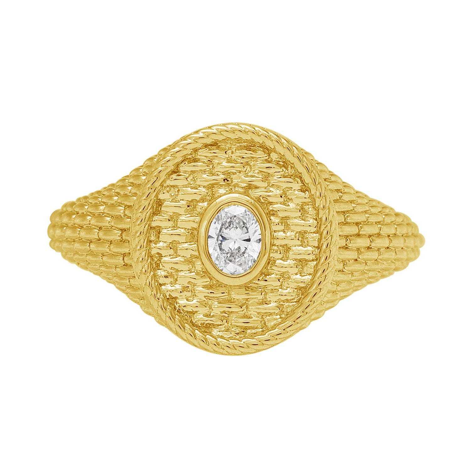 Natural Diamond Designer Ring In Yellow Gold – Handmade Fine Jewelry