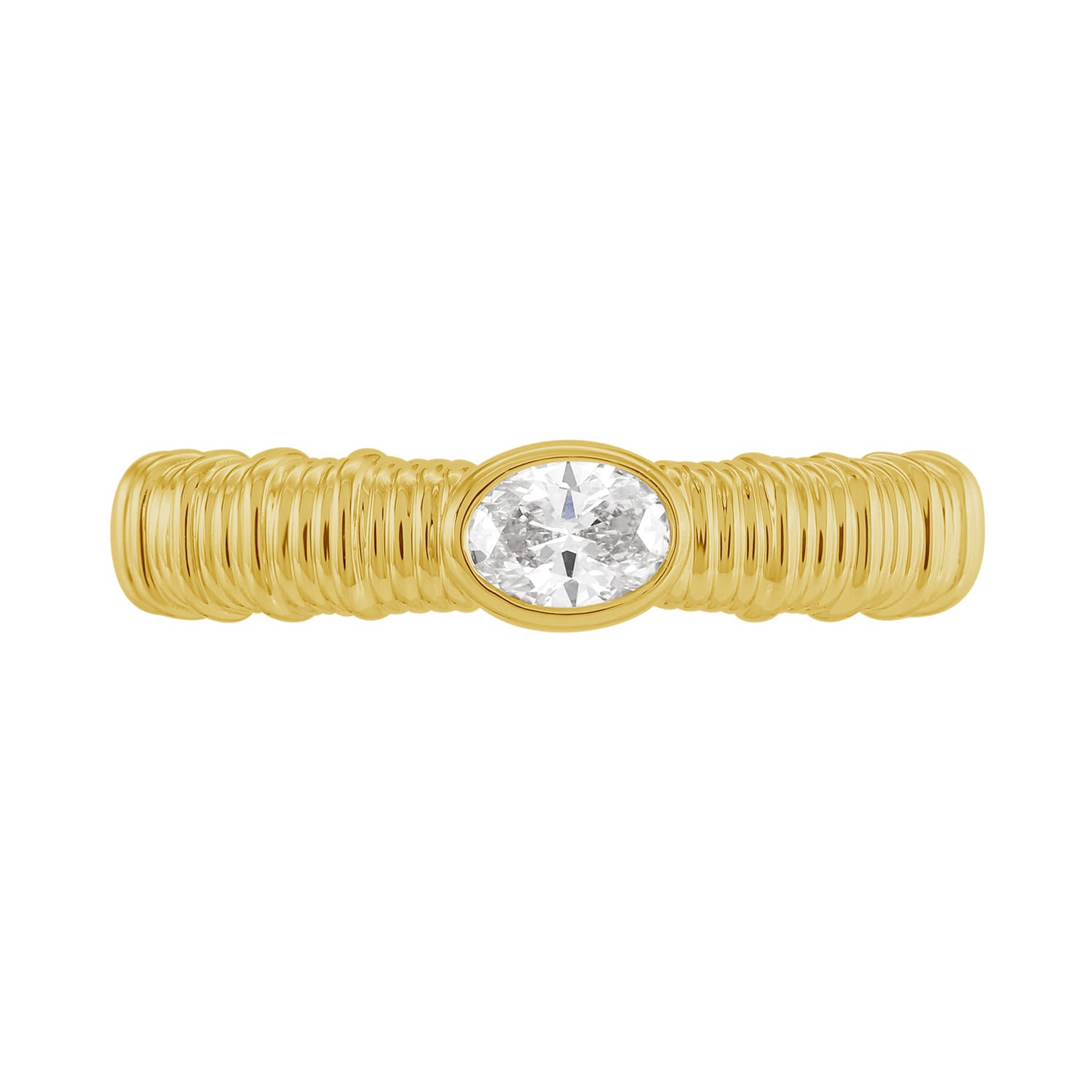 Natural Diamond Handmade Unique Band Ring In Yellow Gold
