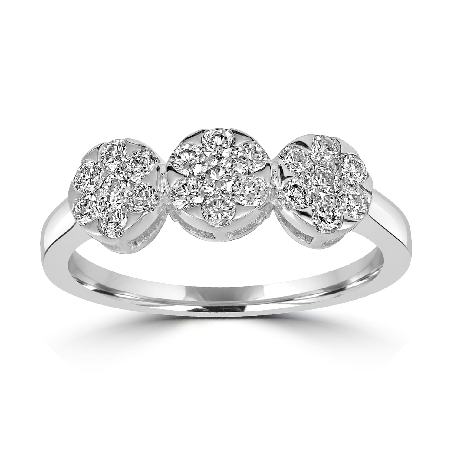 Natural Diamond Unique Design Band Ring In White Gold