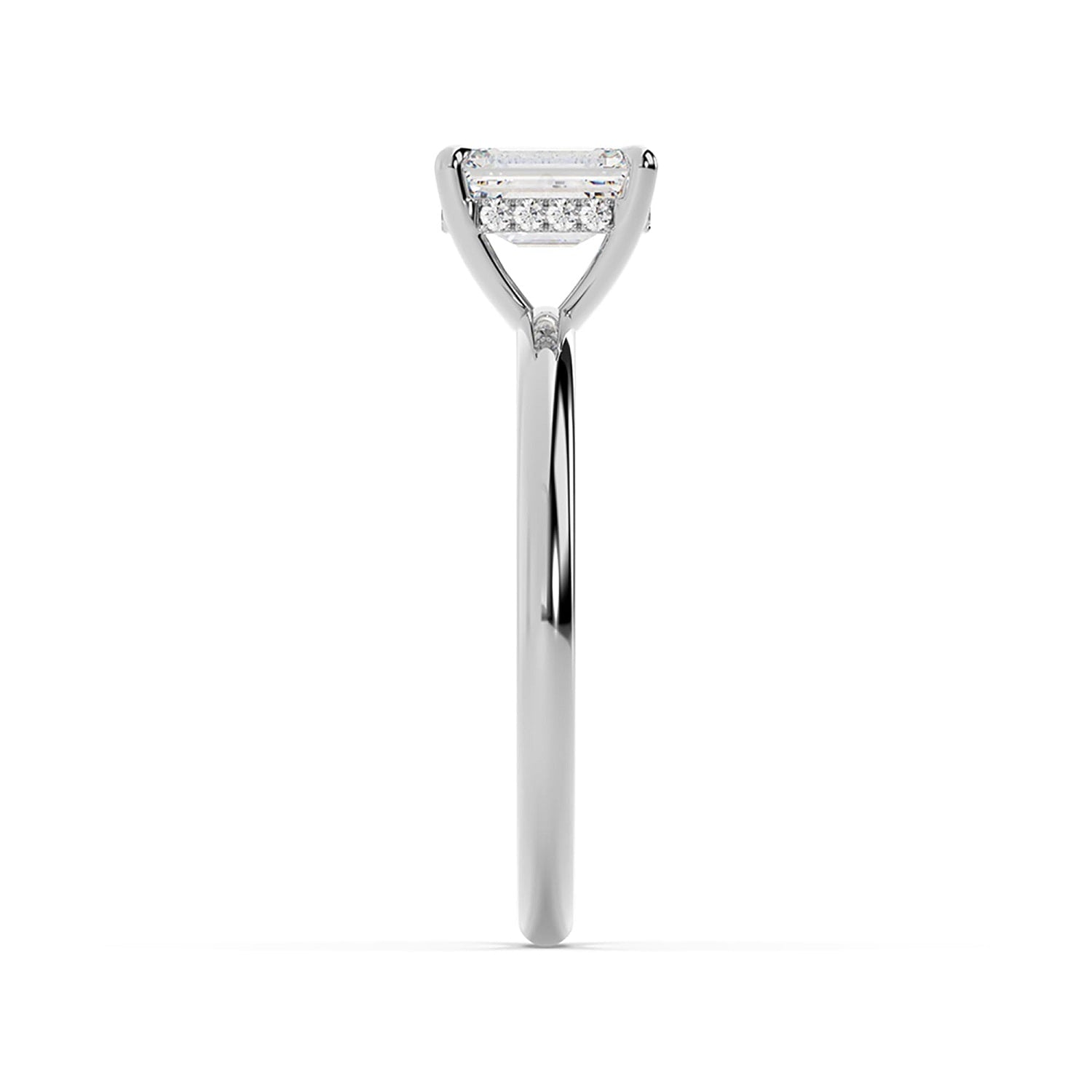 Baguette Cut Lab Grown Diamond Cocktail Ring In White Gold
