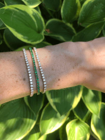 Natural Emerald Tennis Bracelet