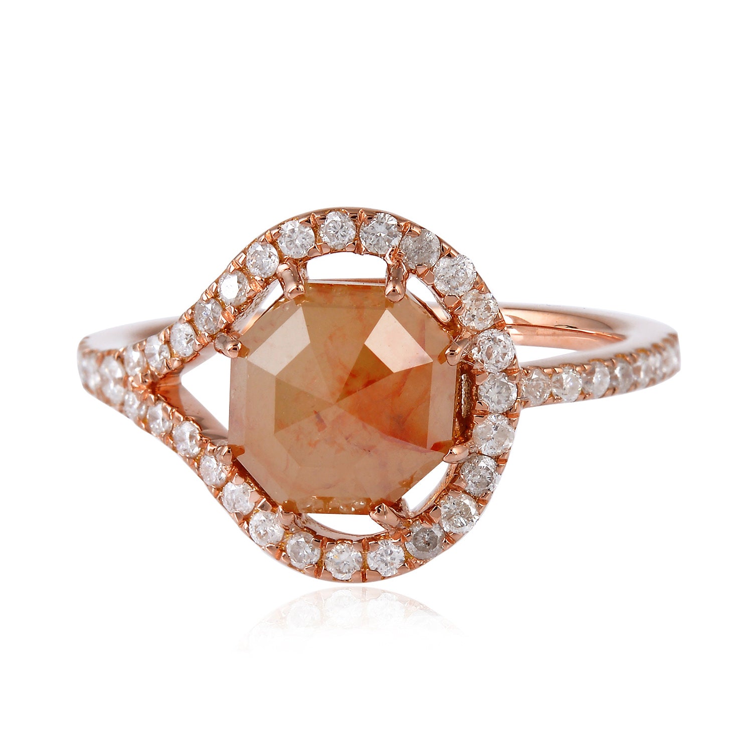 Handmade Ring 18k Solid Rose Gold
