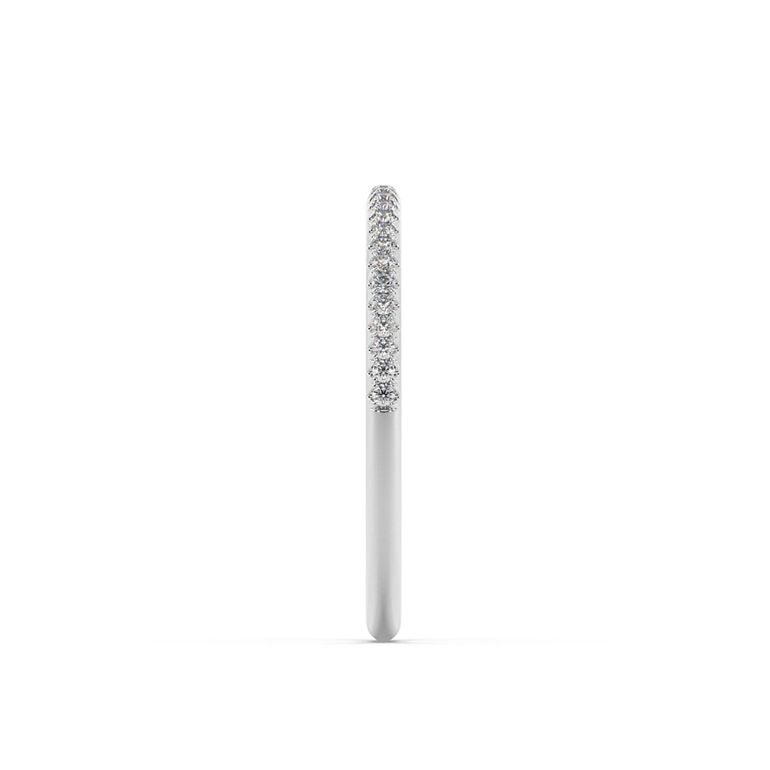 Natural Lab Grown Diamond Band Ring In White Gold