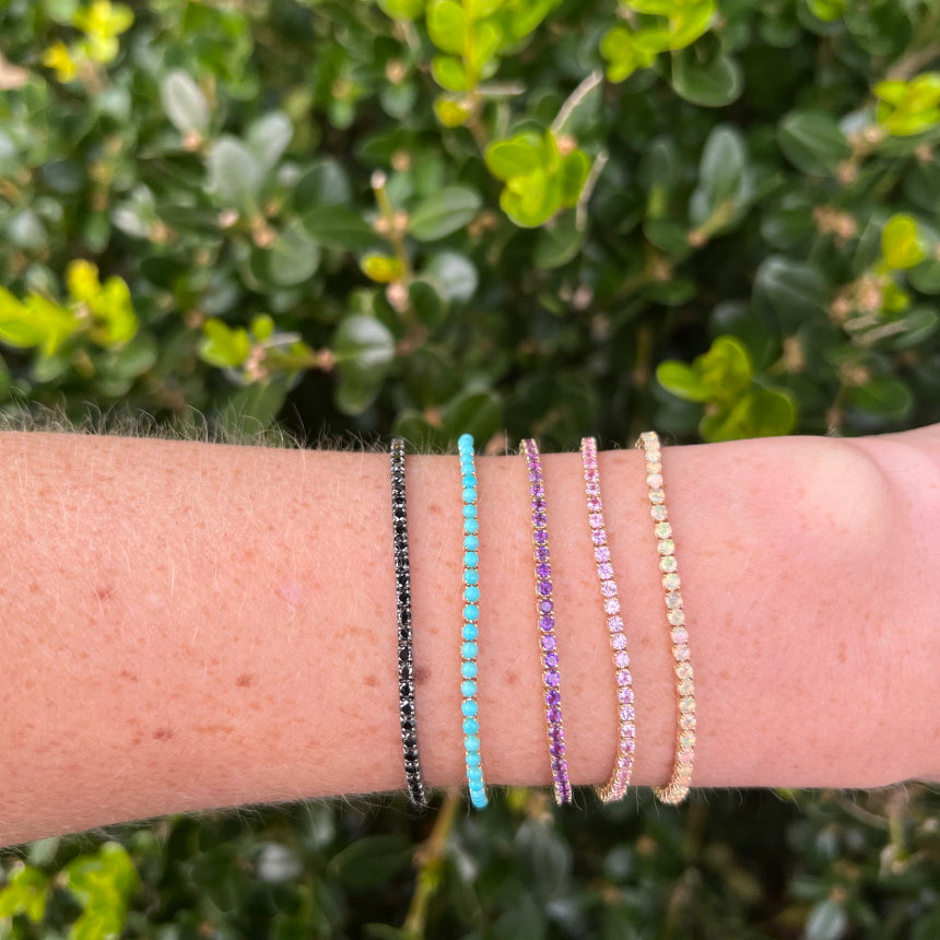 Gold Opal Tennis Bracelet