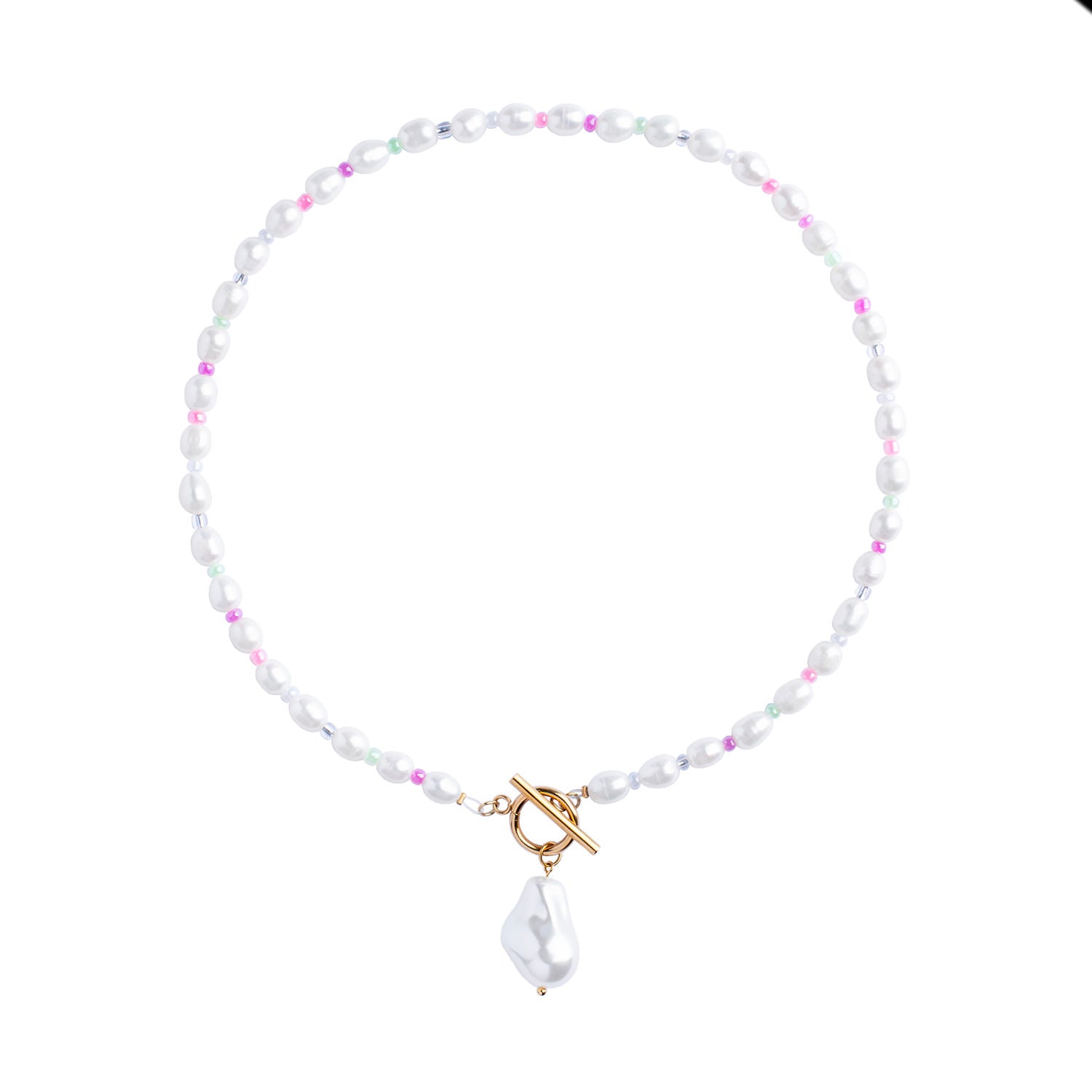 Baroque Pearl Necklace With Frashwater Pearls Long Necklace - Forever Jewellery