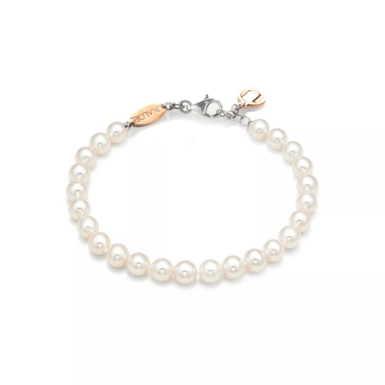 Natural Pearl Strand Bracelet In Sterling Silver