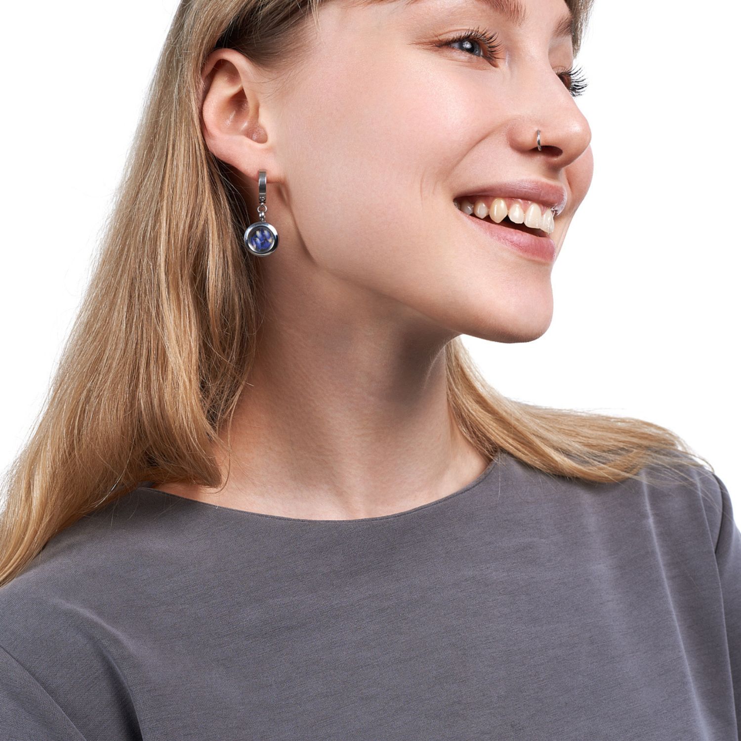 Huggie Earrings - Designer Jewelry With Natural Lavender