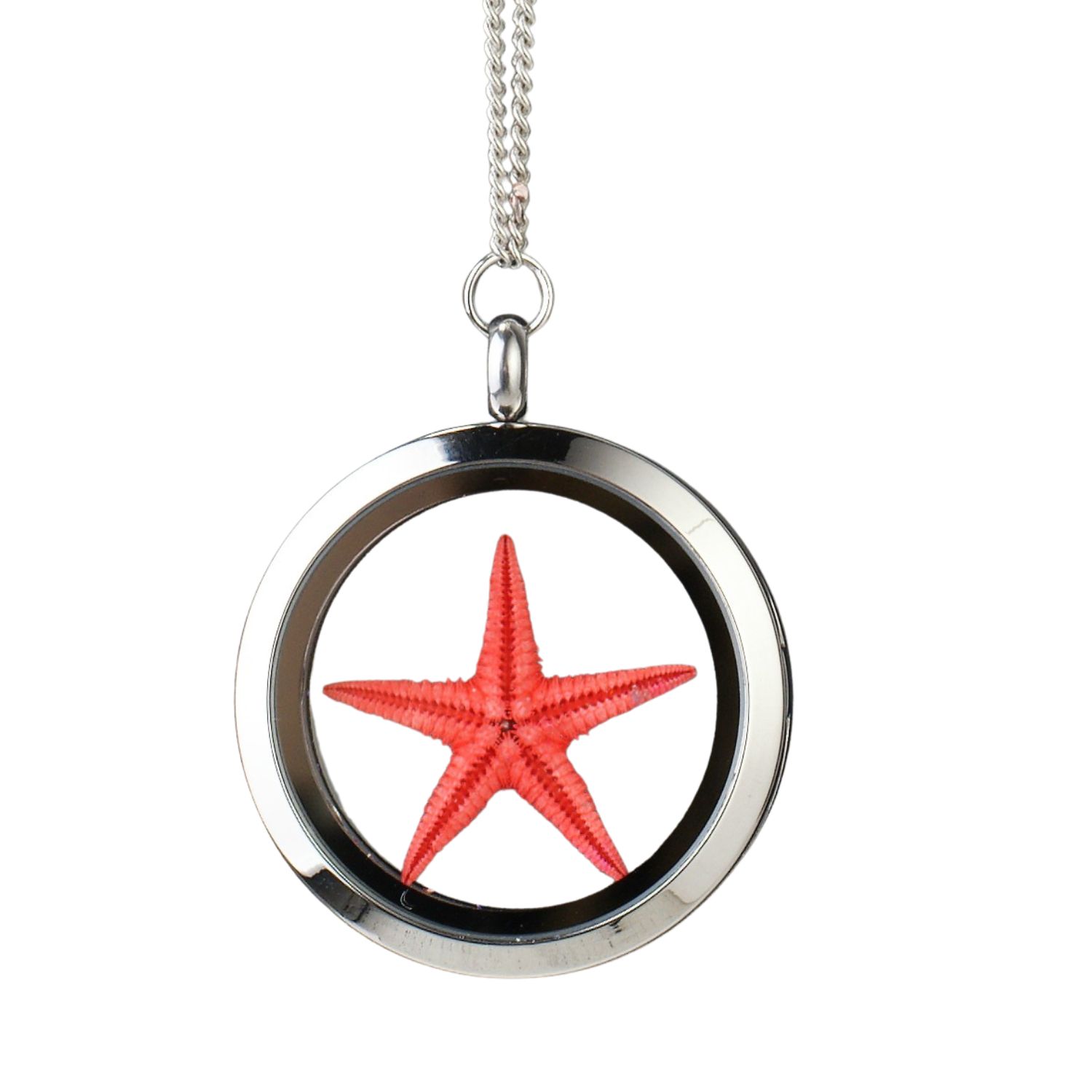 Designer Jewelry - Necklace With Natural Red Starfish - Star Necklace