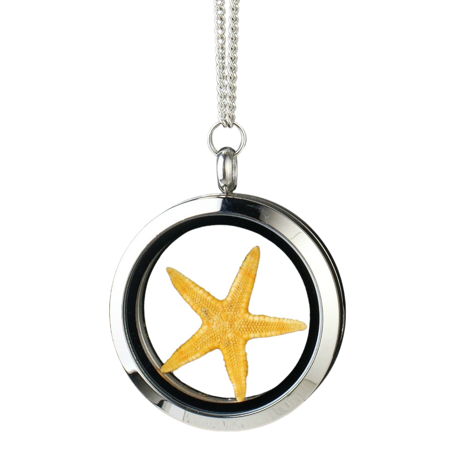 Handcrafted Sustainable Designer Necklace With Yellow Starfish - Star Necklace
