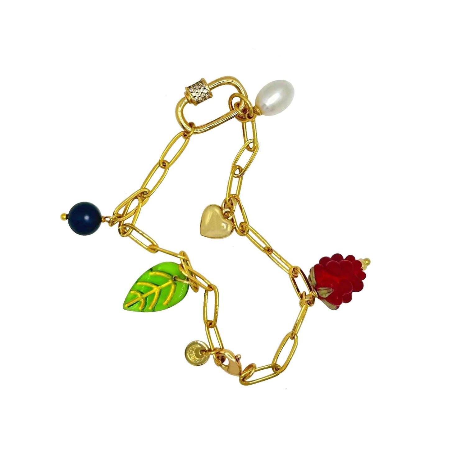 Nature's Love Charm Bracelet - Raspberry
