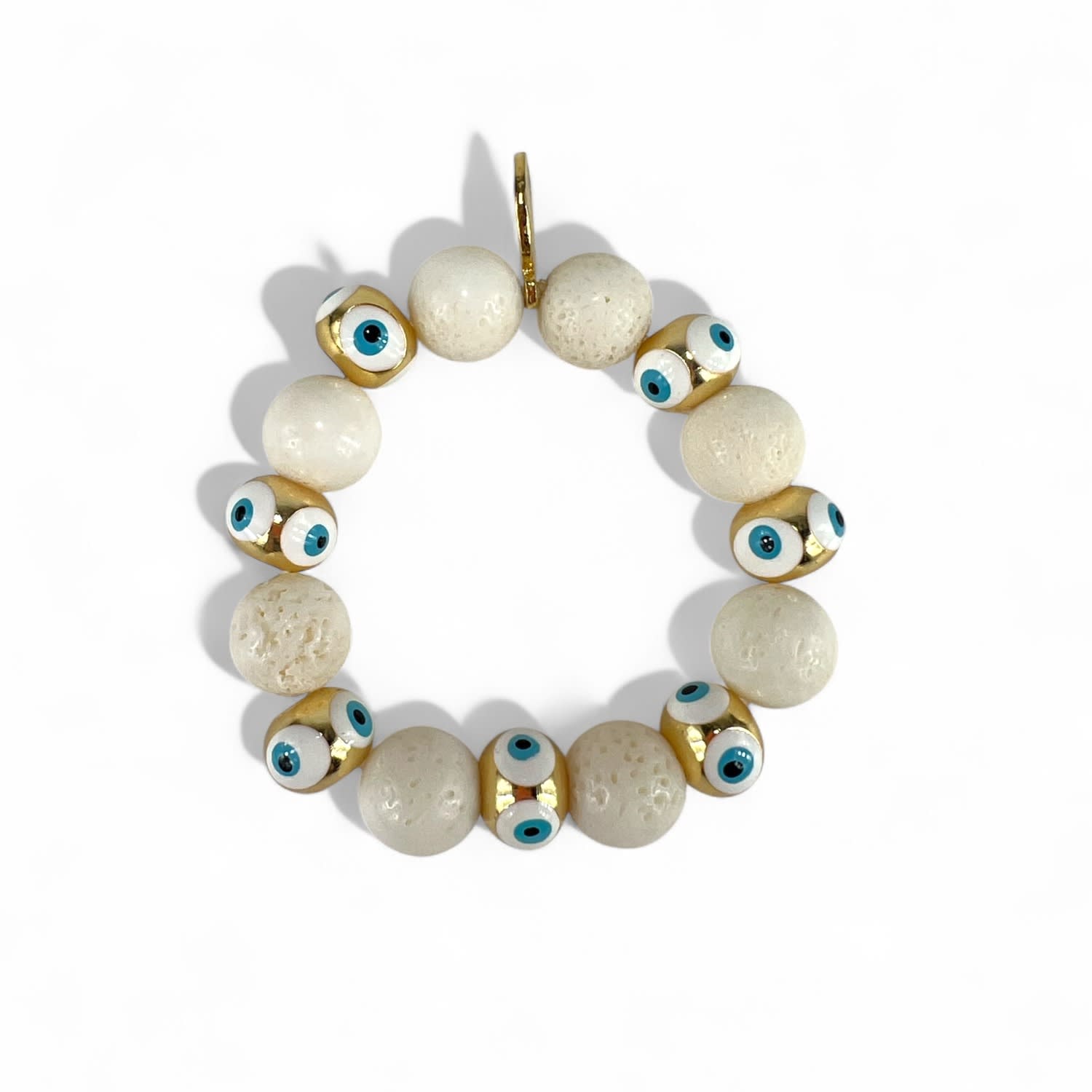 Nazar Coral Gemstone Bracelet