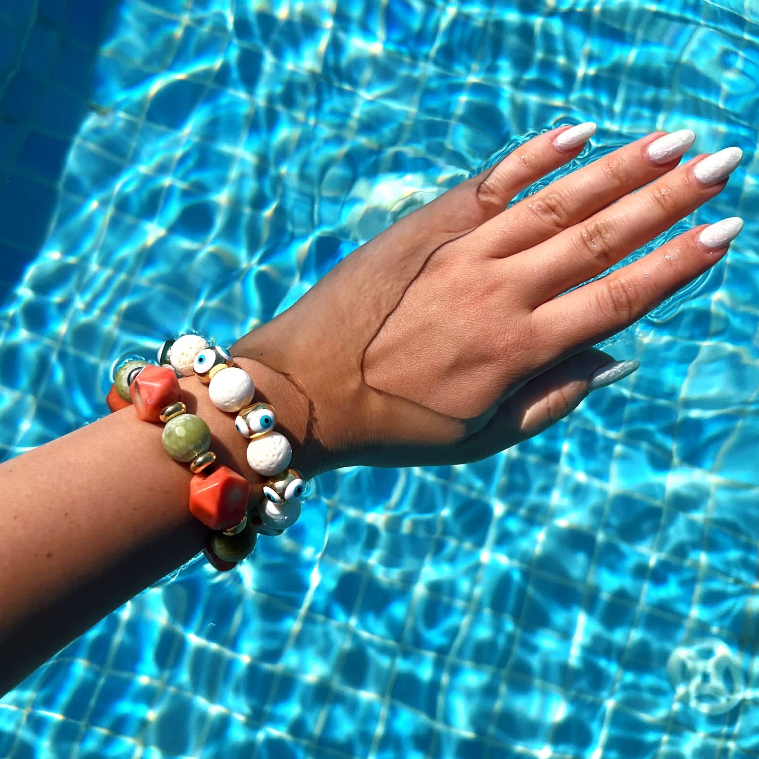 Nazar Coral Gemstone Bracelet