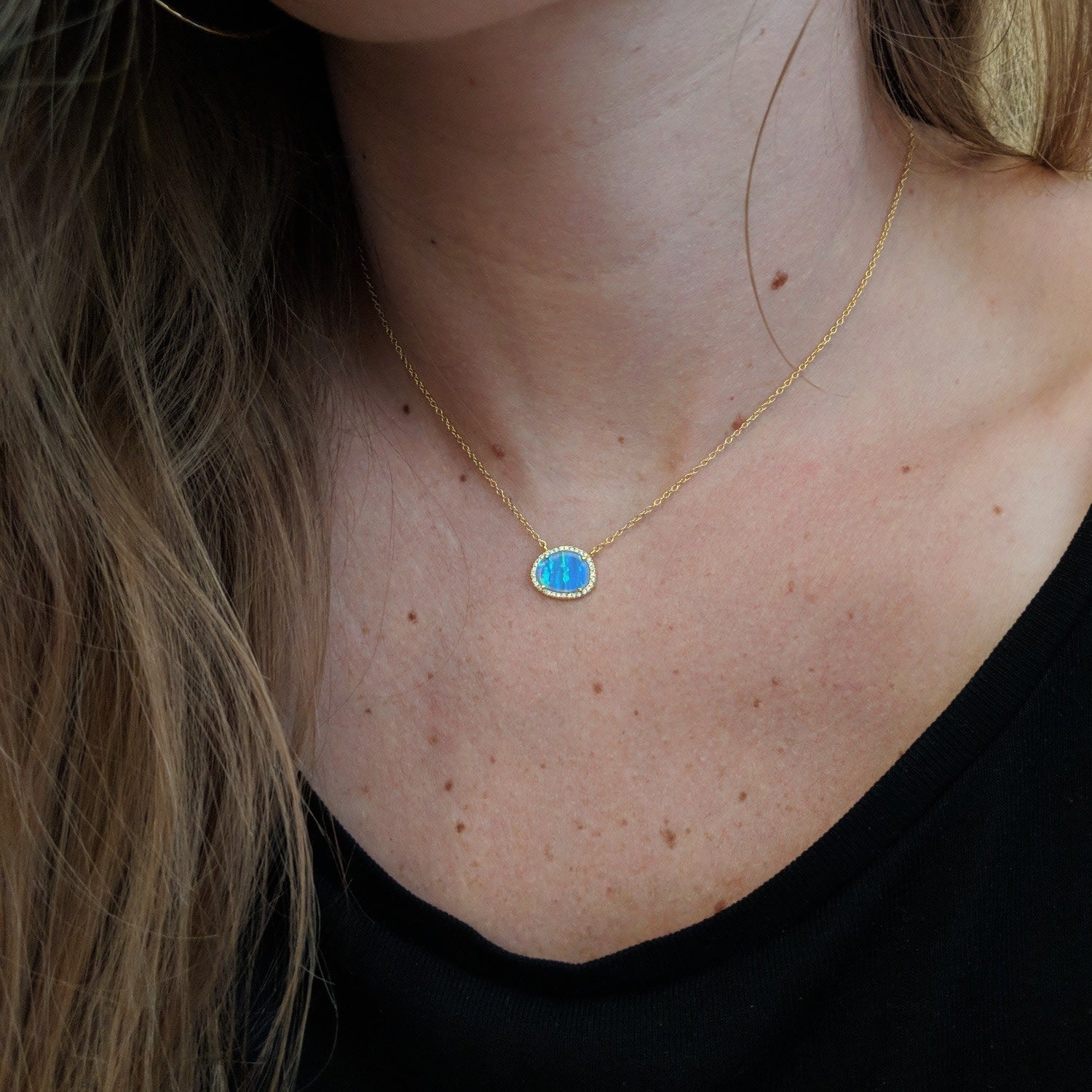 Kokoto Necklace - Blue Opal