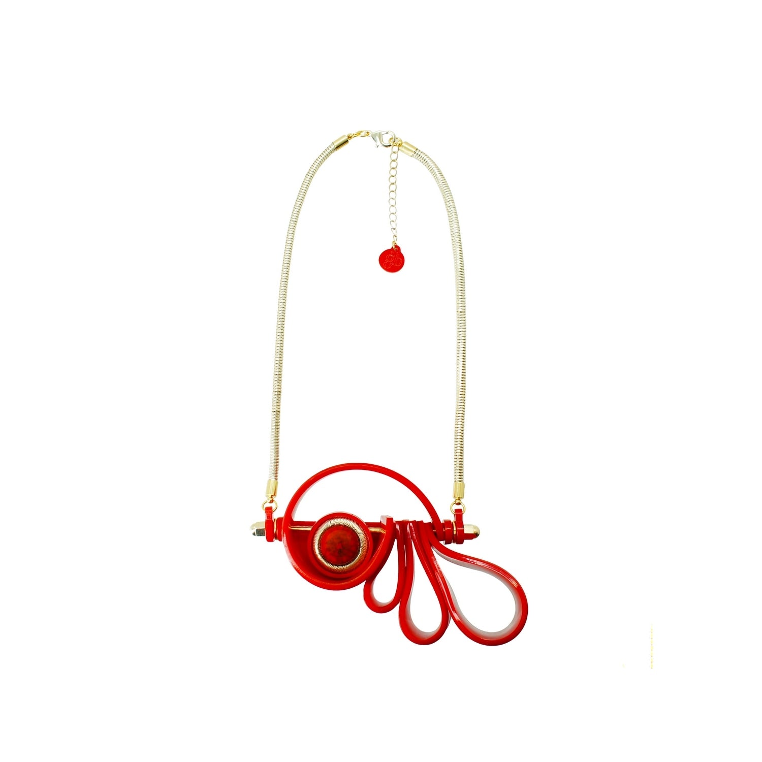 Necklace Paisley Red