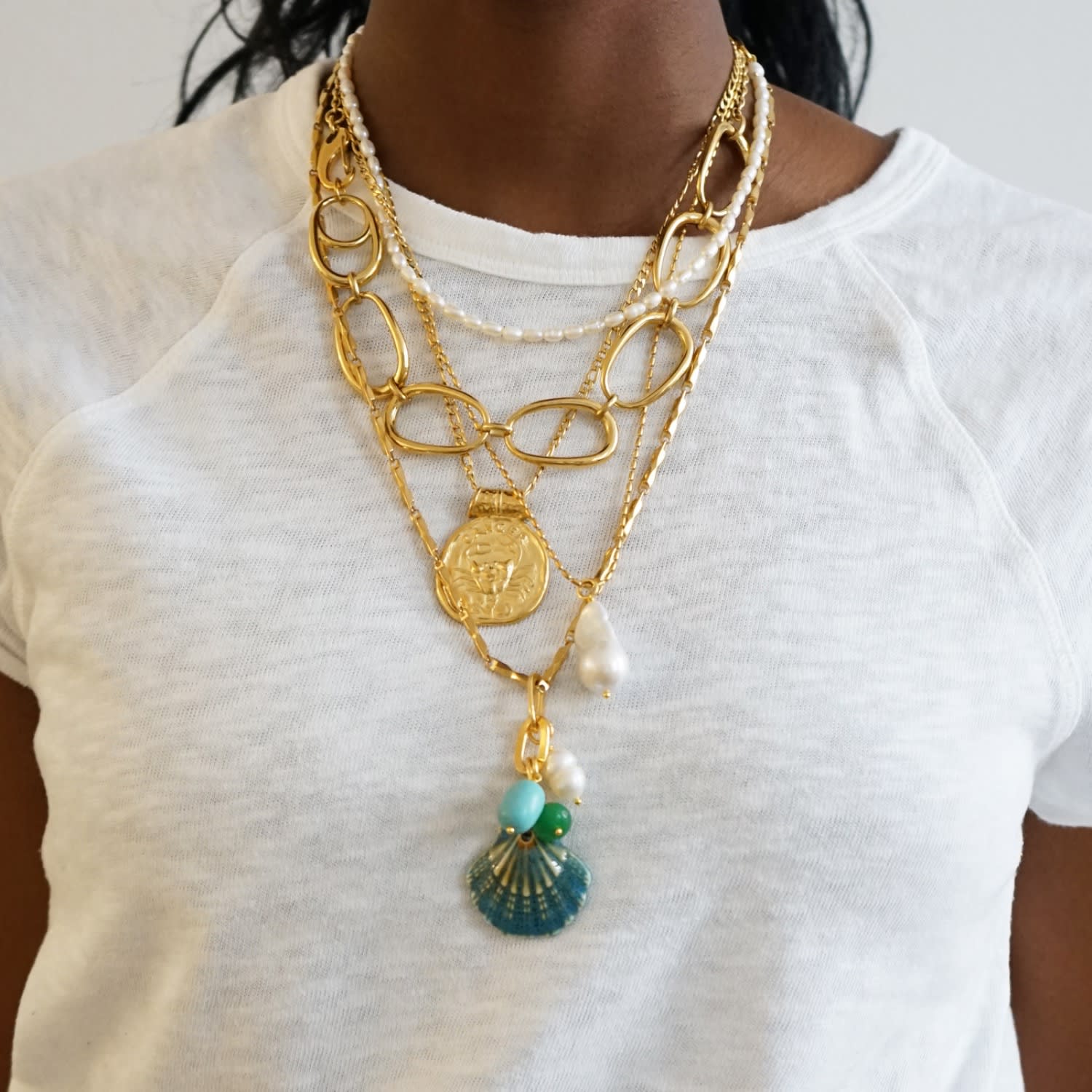 Ceramic Shell Necklace Puglia