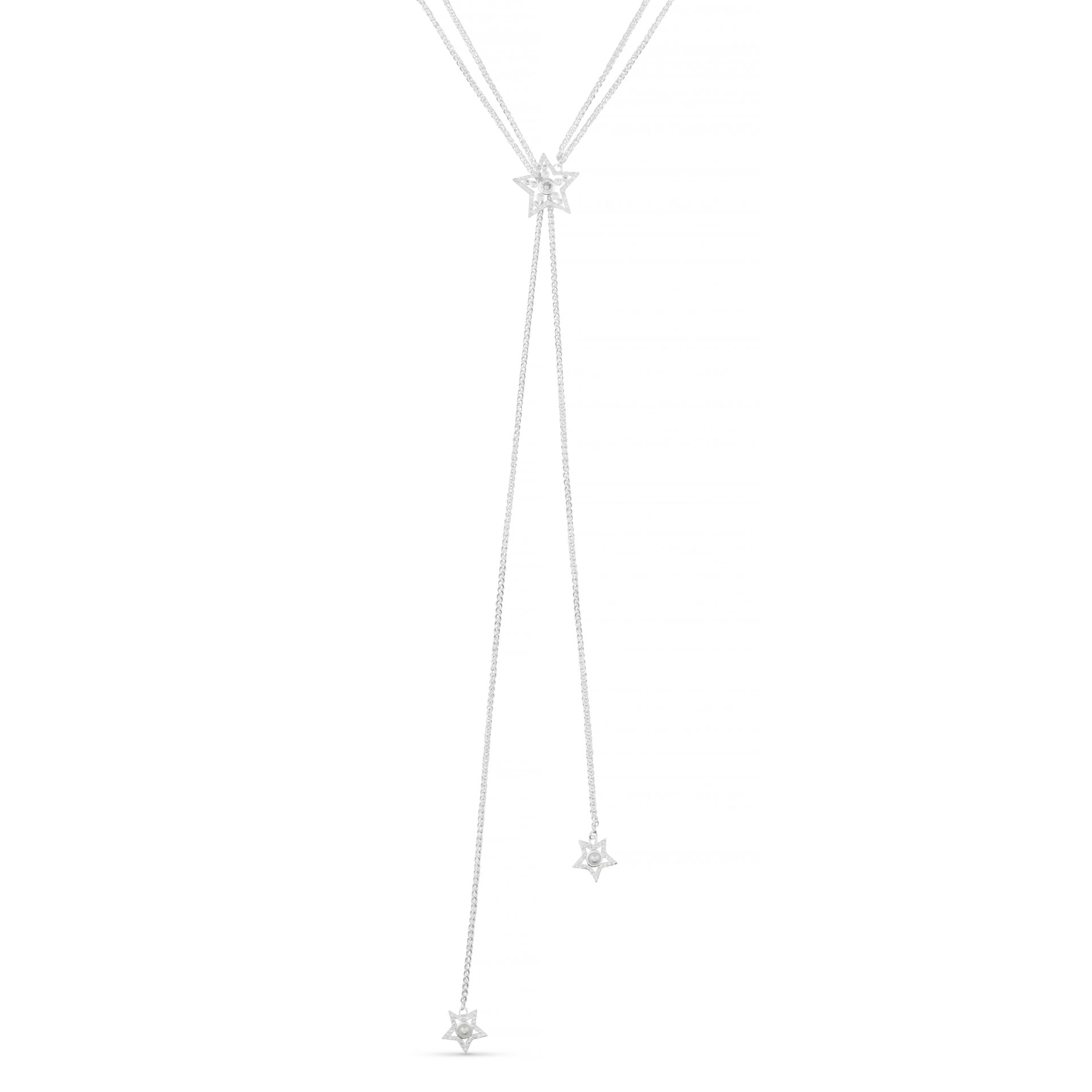 Crystal Star Tie Lariat Necklace