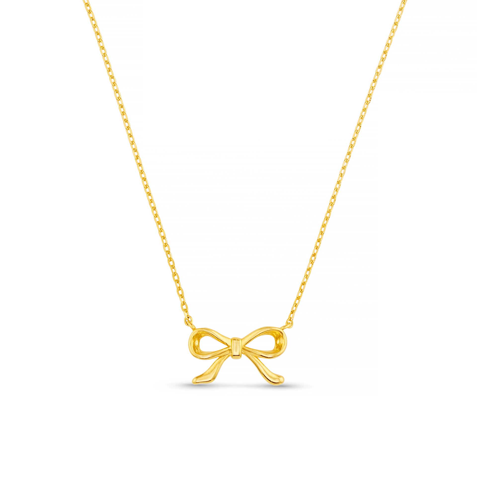 Delicate Bow Charm Necklace
