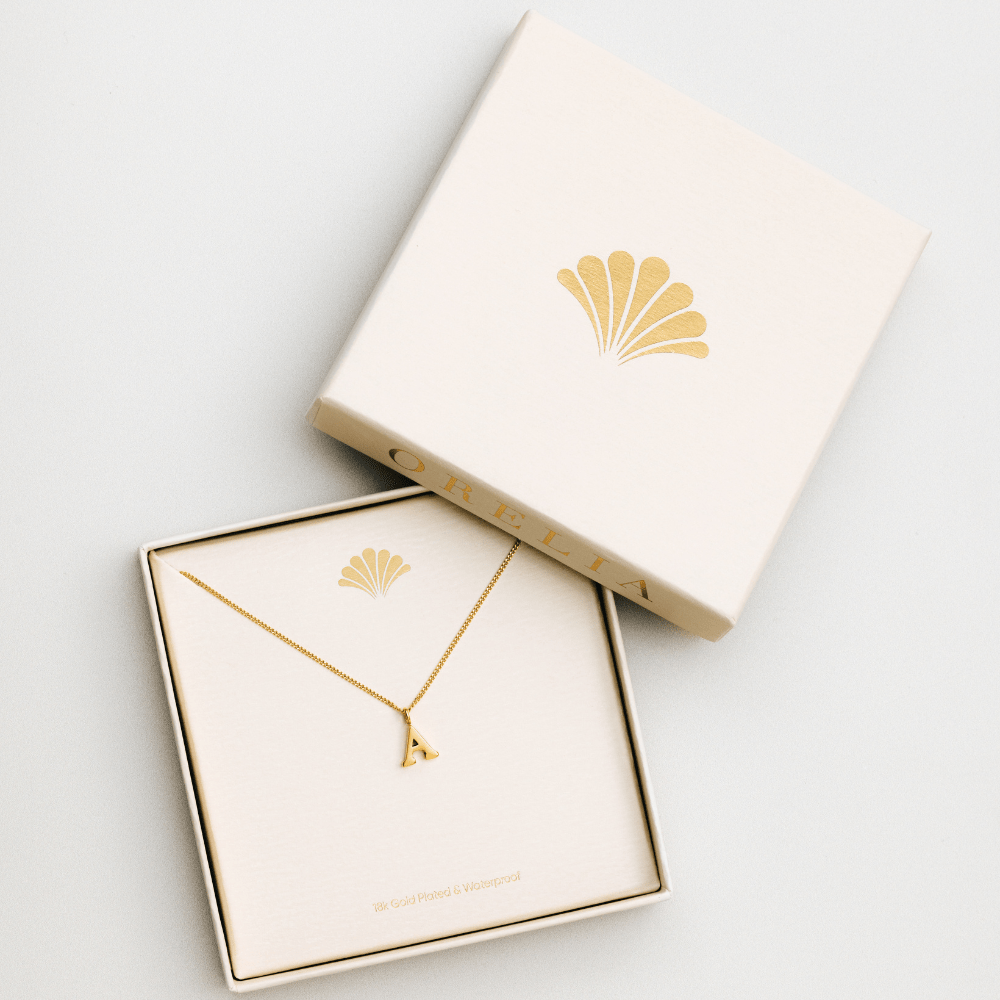 LUXE A Initial Necklace - Gold