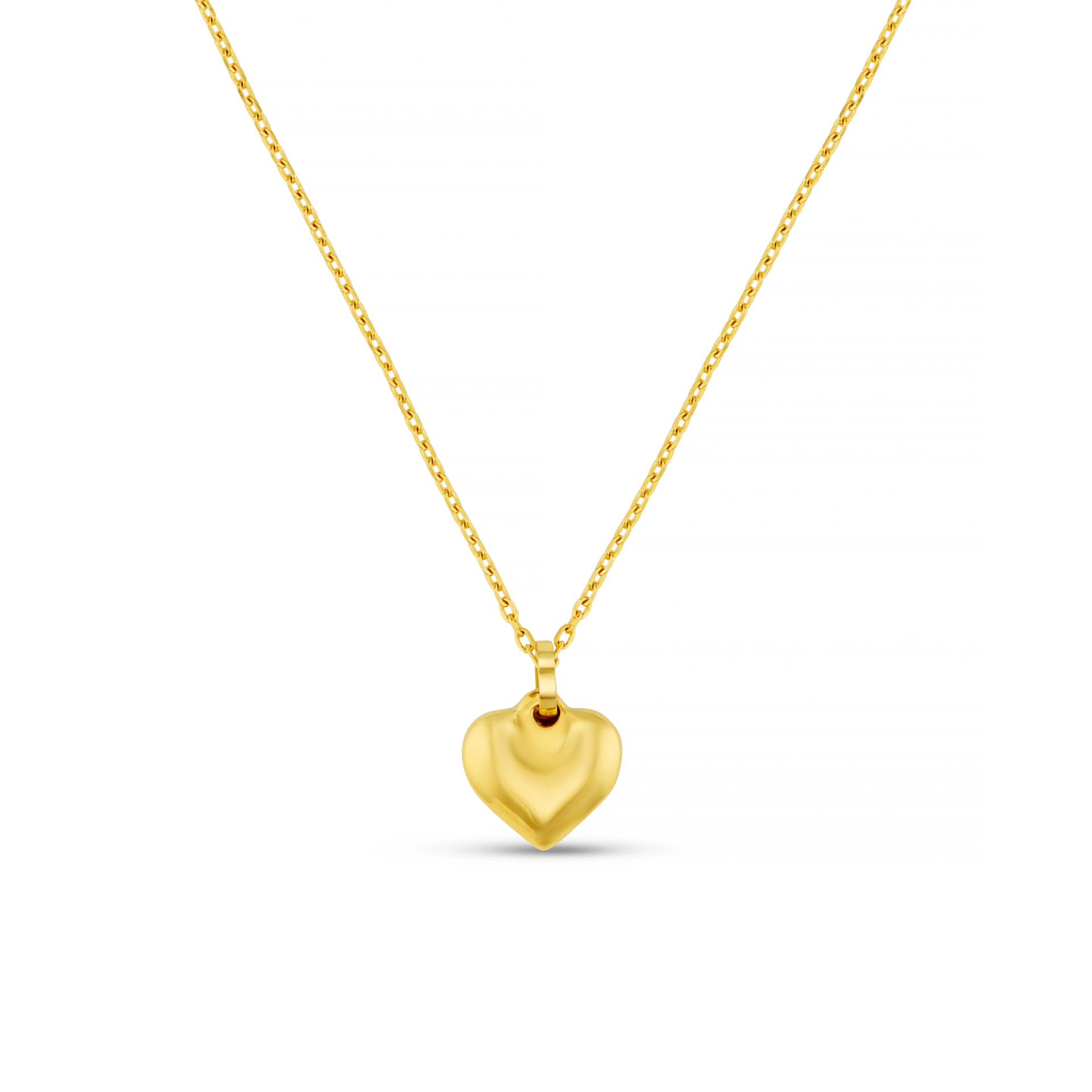 LUXE Domed Heart Necklace - Gold