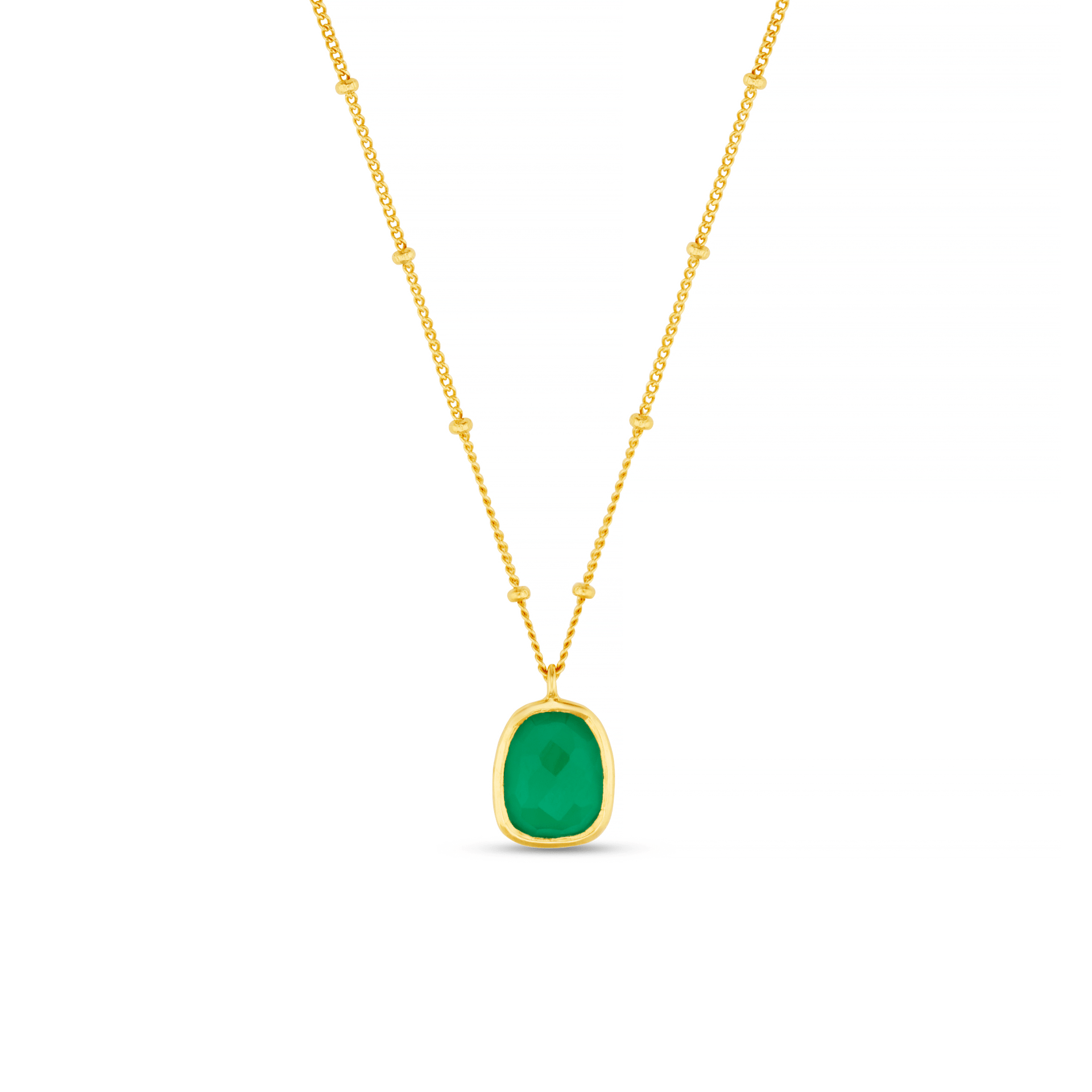 LUXE Green Onyx Drop Necklace