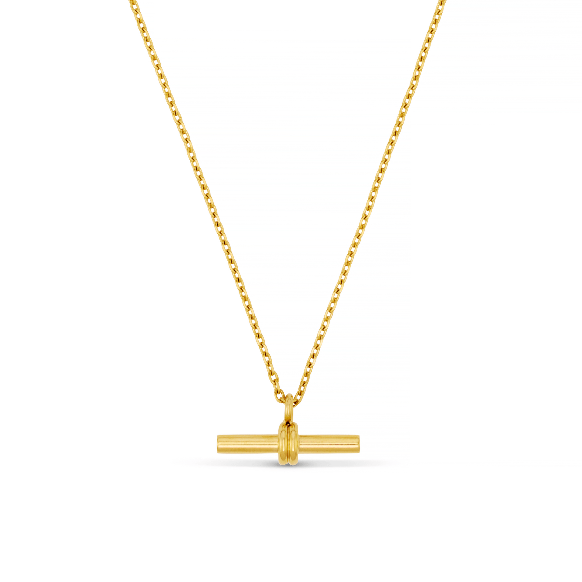 LUXE Linear T-Bar Drop Necklace - Gold