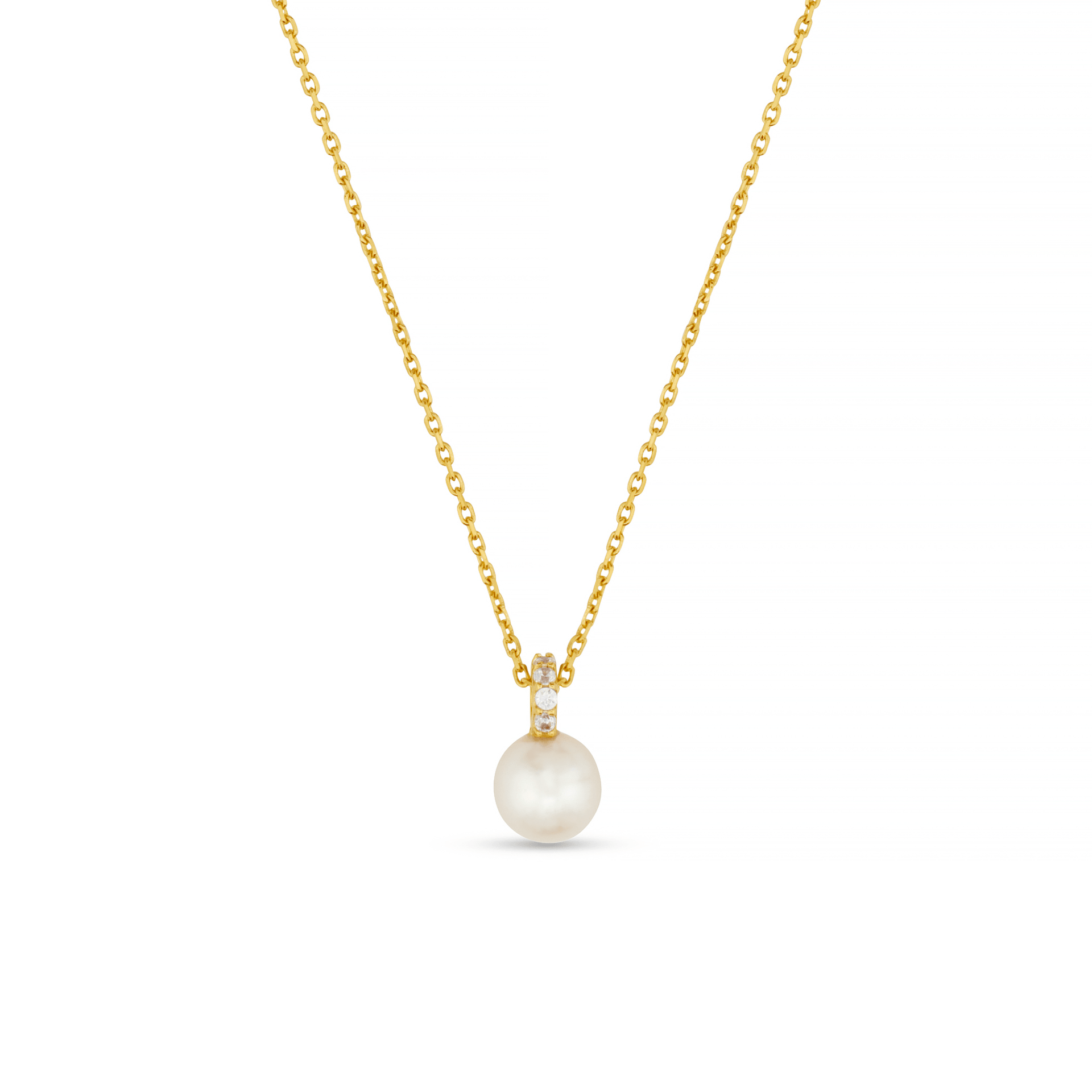LUXE Pave Pearl Necklace