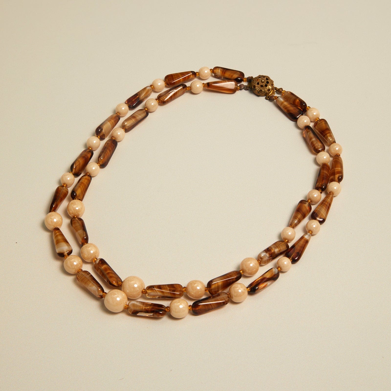 Vintage Jasper Multi-Row Necklace