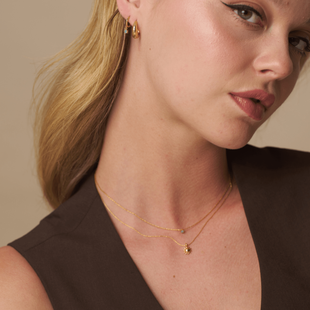 Mini Molten Sun Collar Necklace