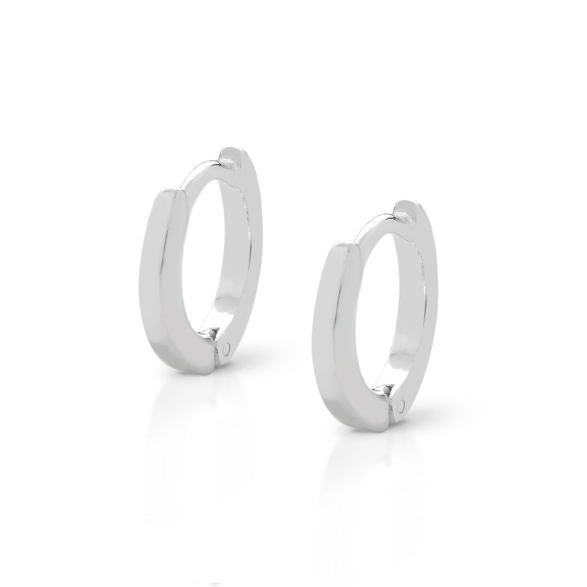 Nell Huggie Earrings Sterling Silver Small