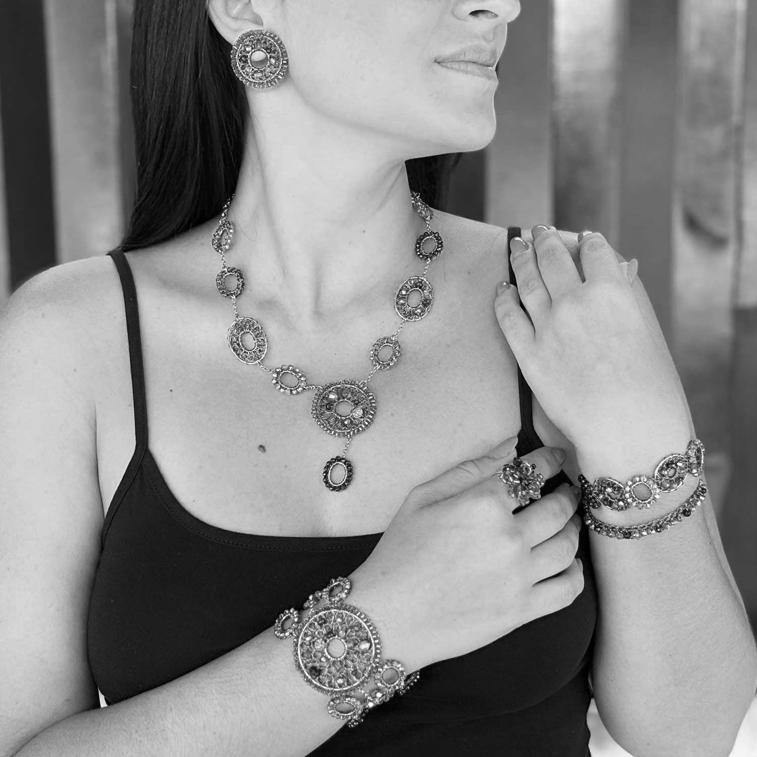 Neon Turquoise Mix Moira Handmade Bracelet