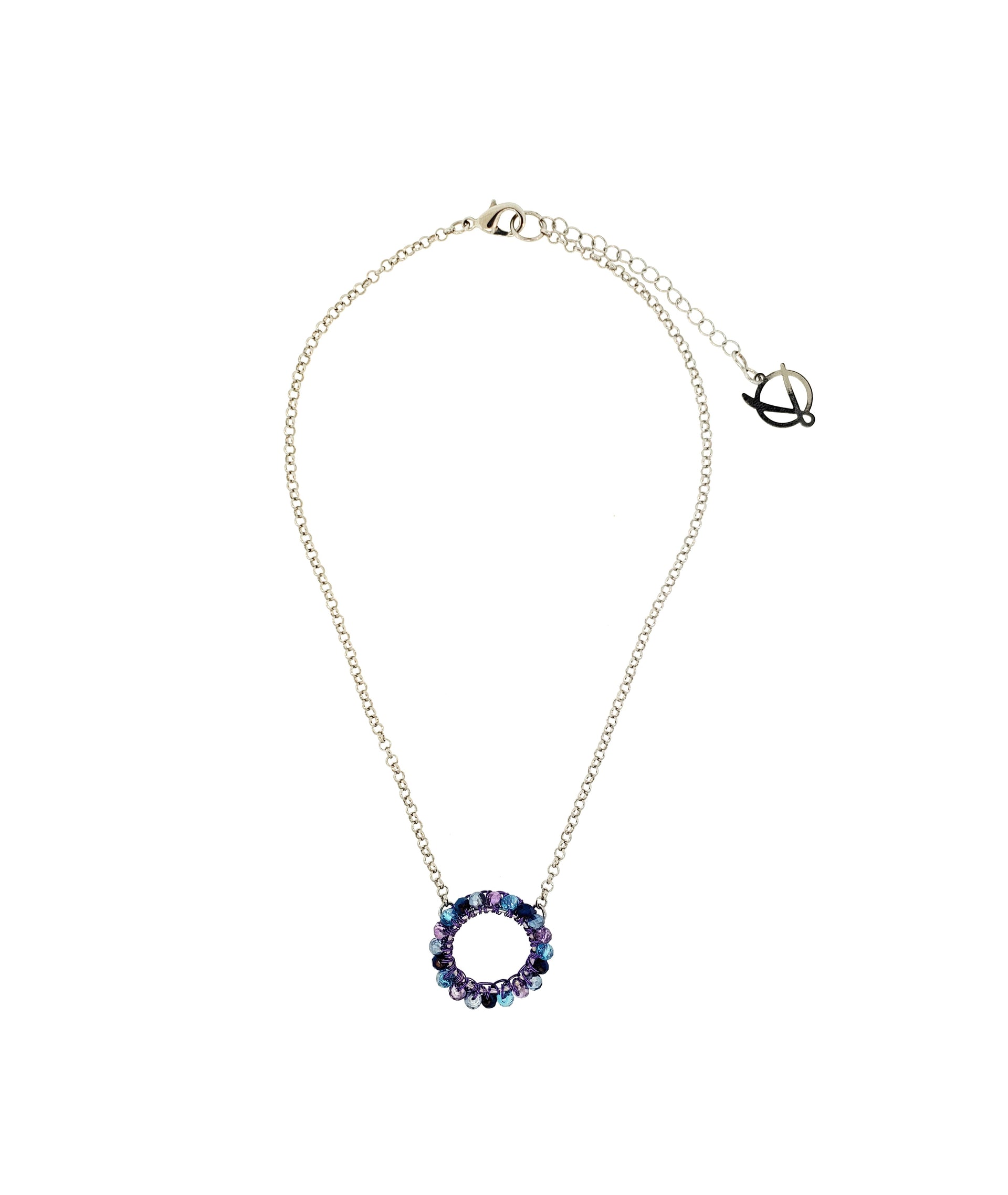 Neon Purple Mix Ellie Handmade Crochet Necklace