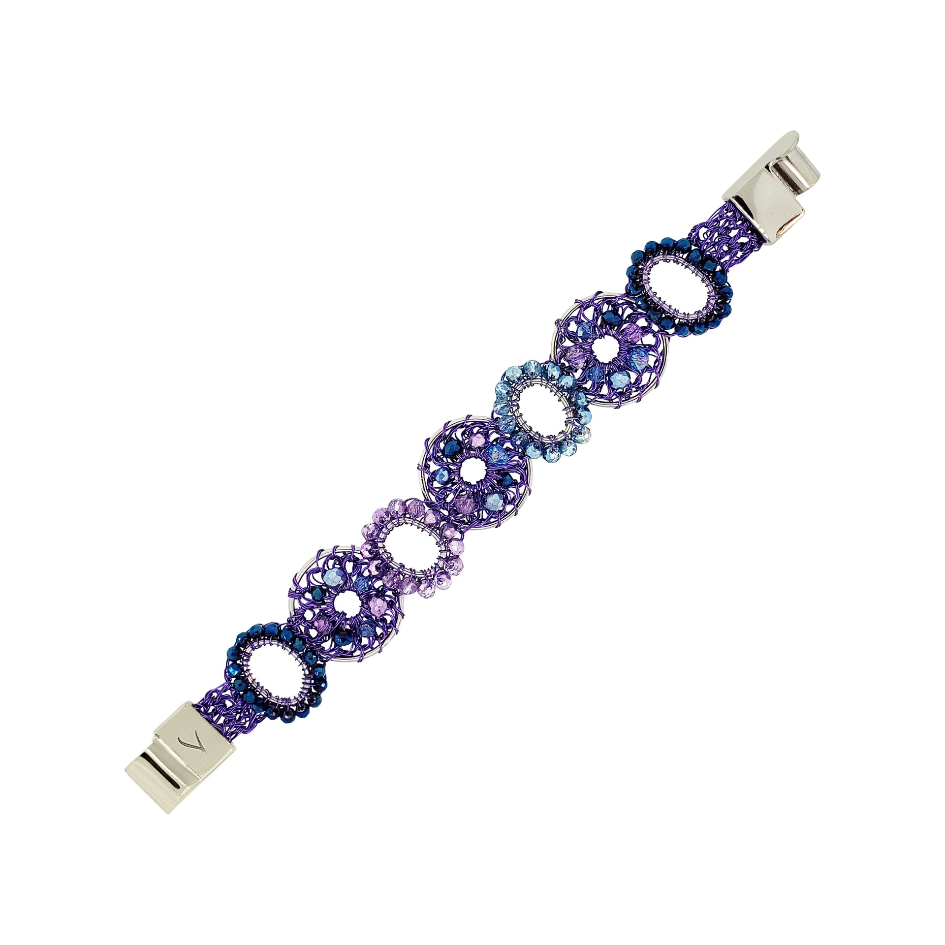 Neon Purple Mix Moira Handmade Bracelet