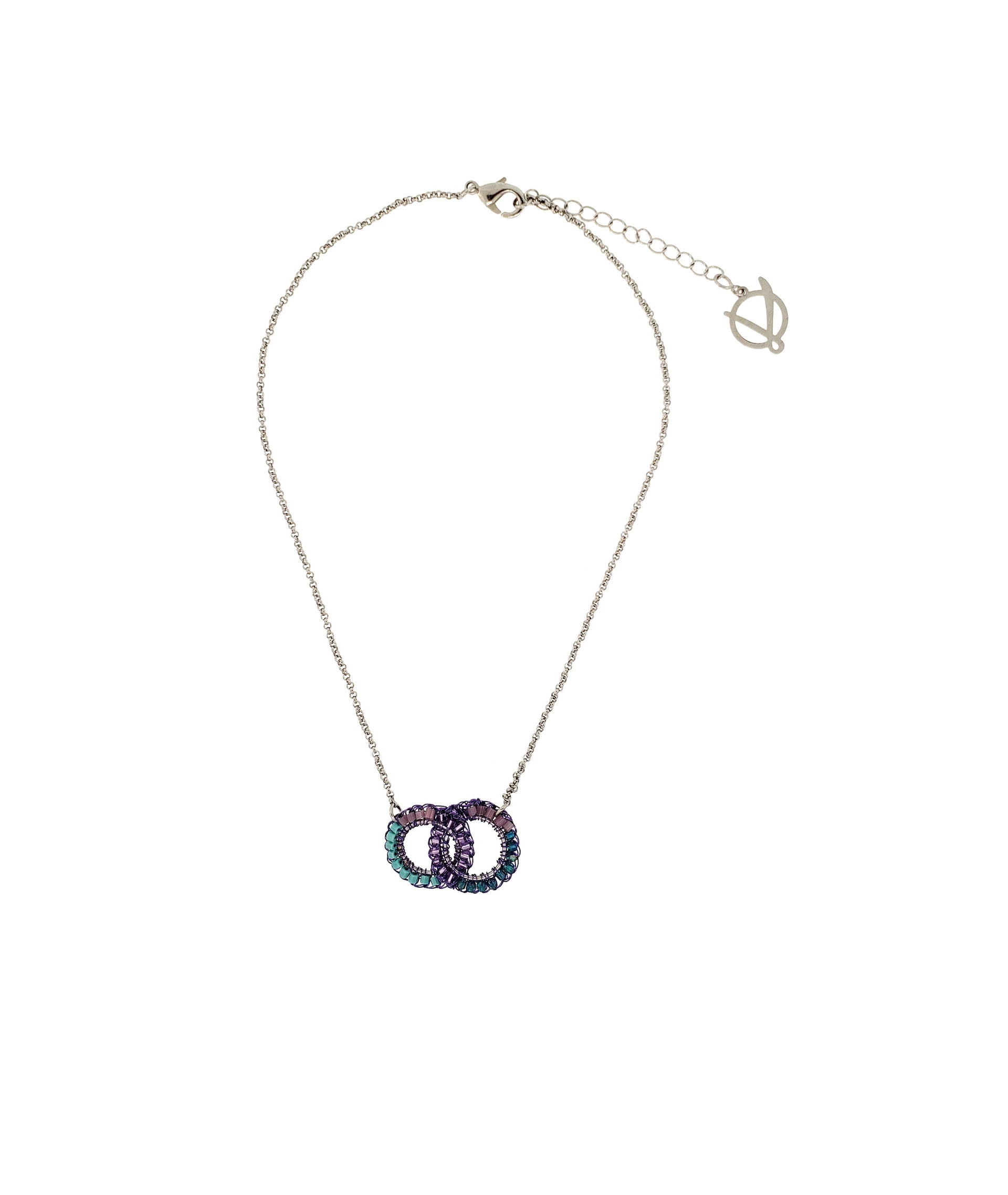 Neon Purple Mix Nova Handmade Crochet Necklace