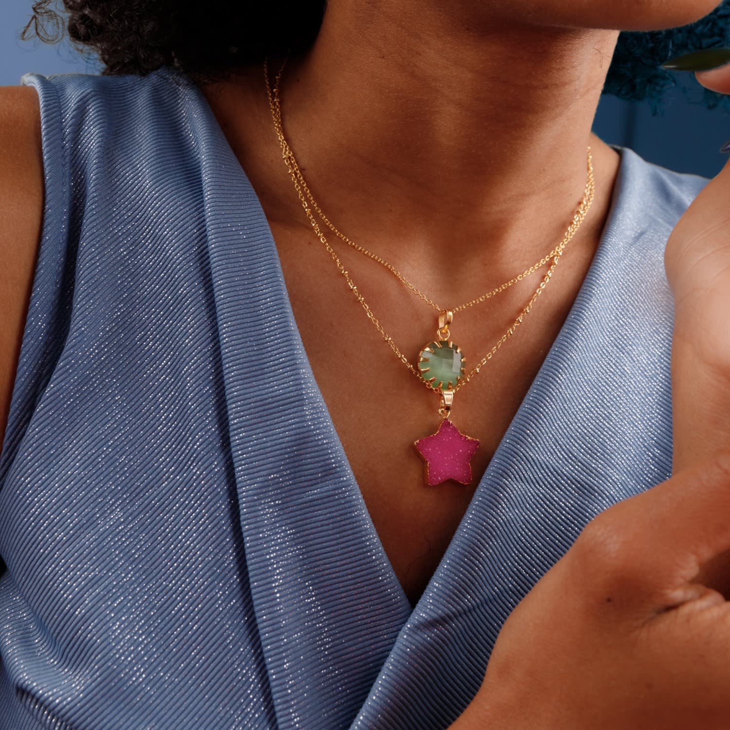 New Life Apple Green Gold Vermeil Necklace