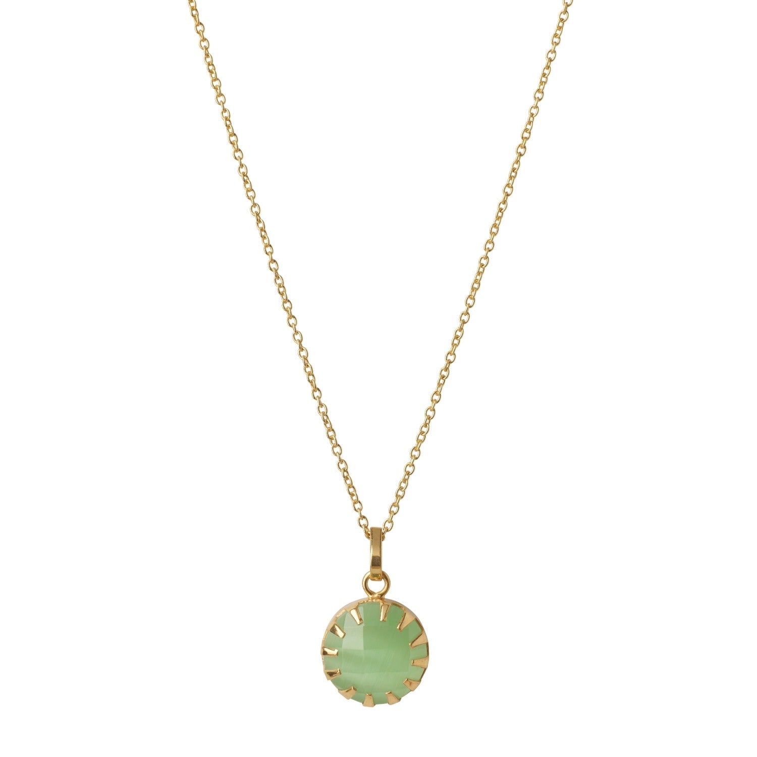 New Life Apple Green Gold Vermeil Necklace