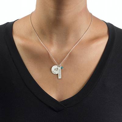 New Mom Jewelry - Baby Feet Charm Necklace in Silver