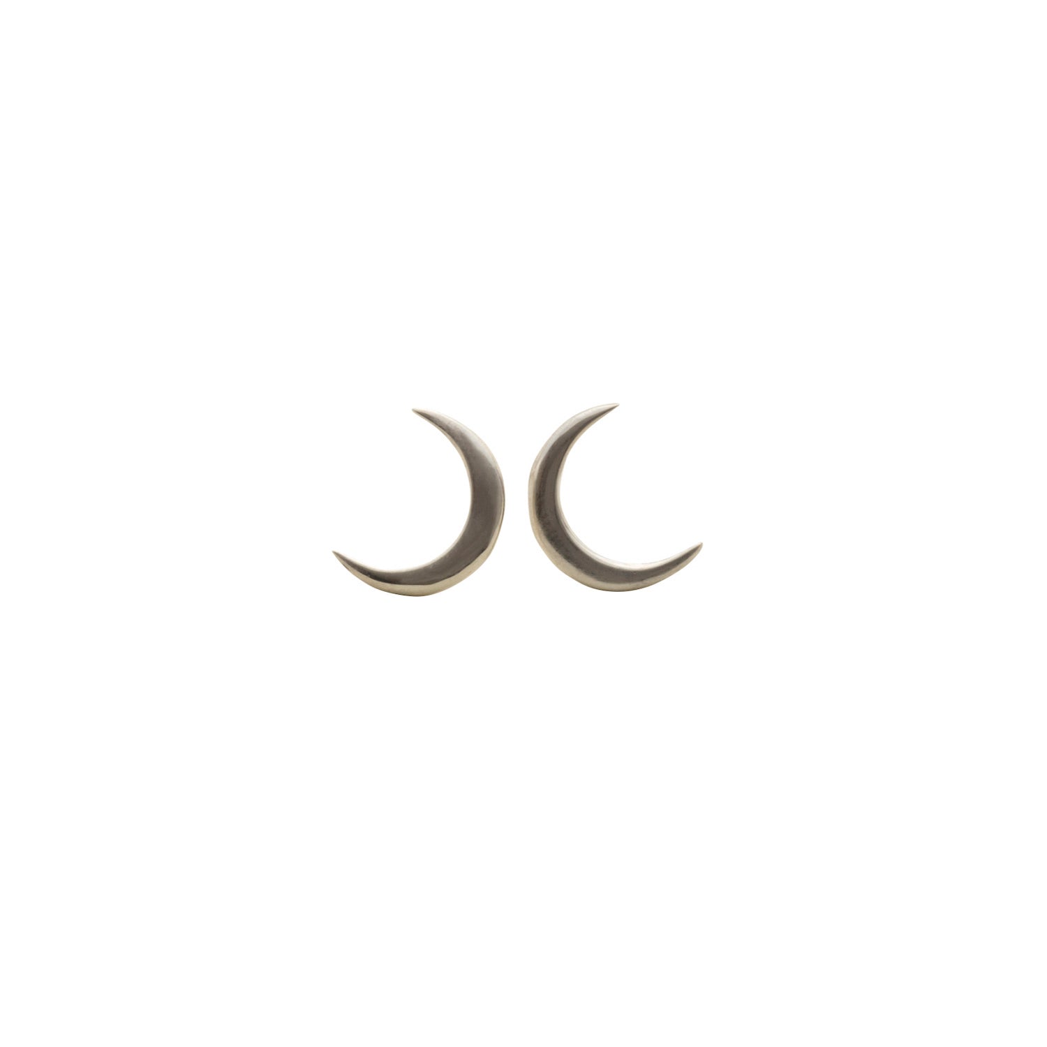 New Moon Earrings,Sterling Silver