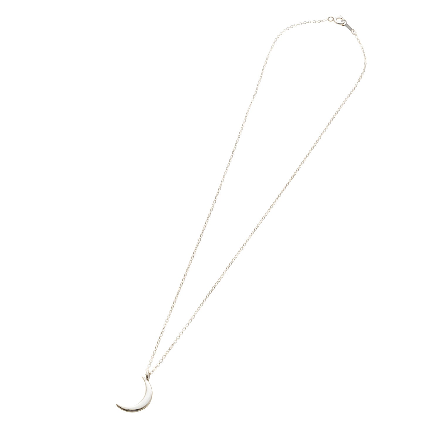 New Moon Necklace,Sterling Silver