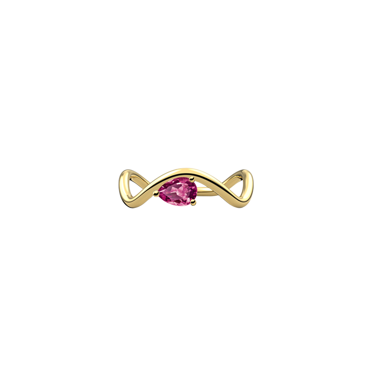 NEW PETITE COMETE PEAR STONE RING